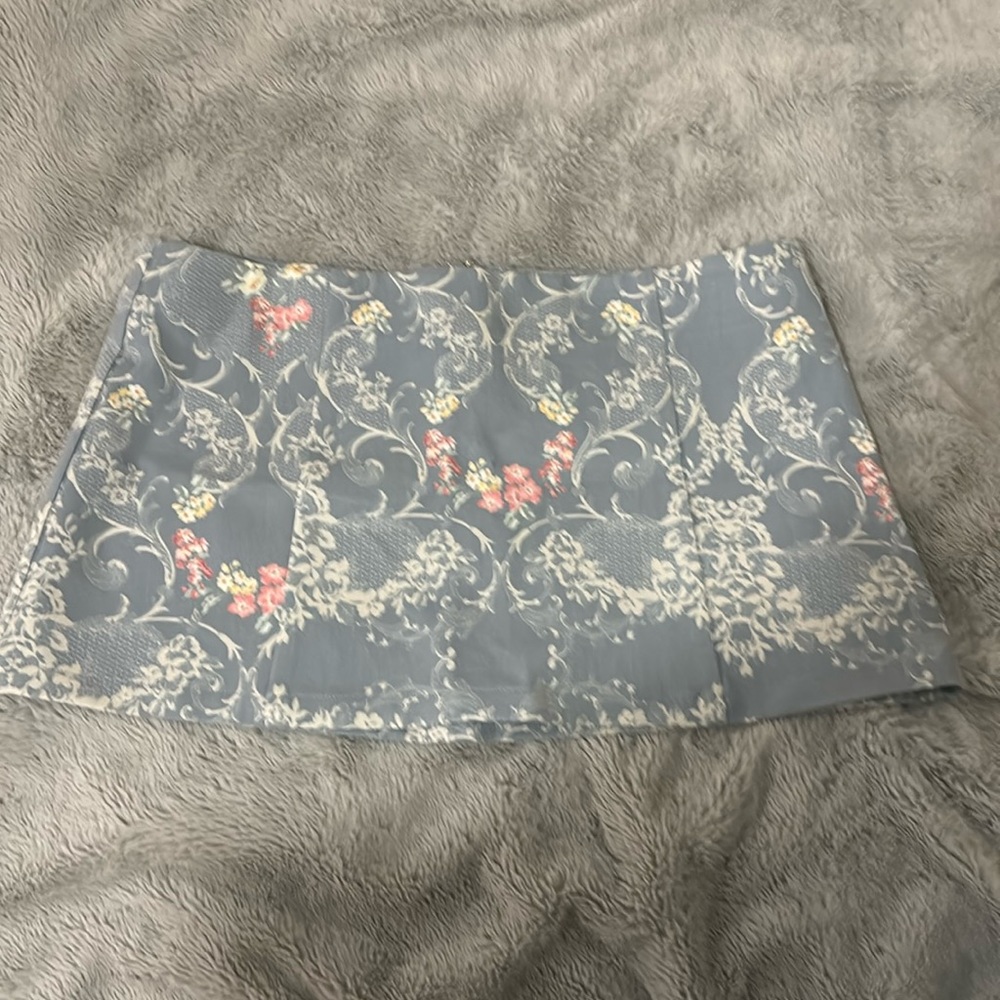 With Jean mini skirt